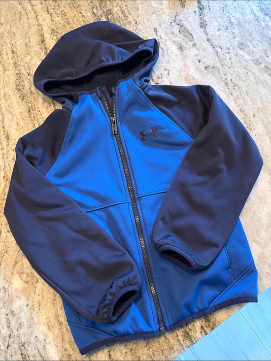 Under Armour Other - Under Armour Blue and Navy Hooded Zip Jacket for Kids